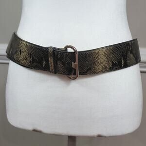 Ann Taylor faux snakeskin leather belt sz L